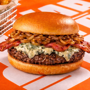 Hamburguesa gourmet con queso azul Blue cheese